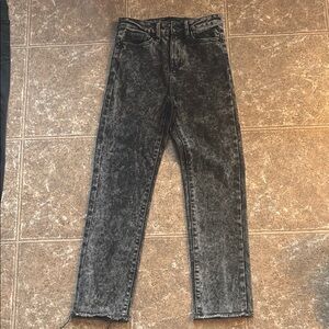 Kendall & Kylie Black Acid Wash Ankle Jeans